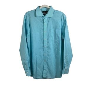 Lauren Ralph Lauren Men’s Checked Long Sleeve Button Up Shirt.  Size 16.5/34-35